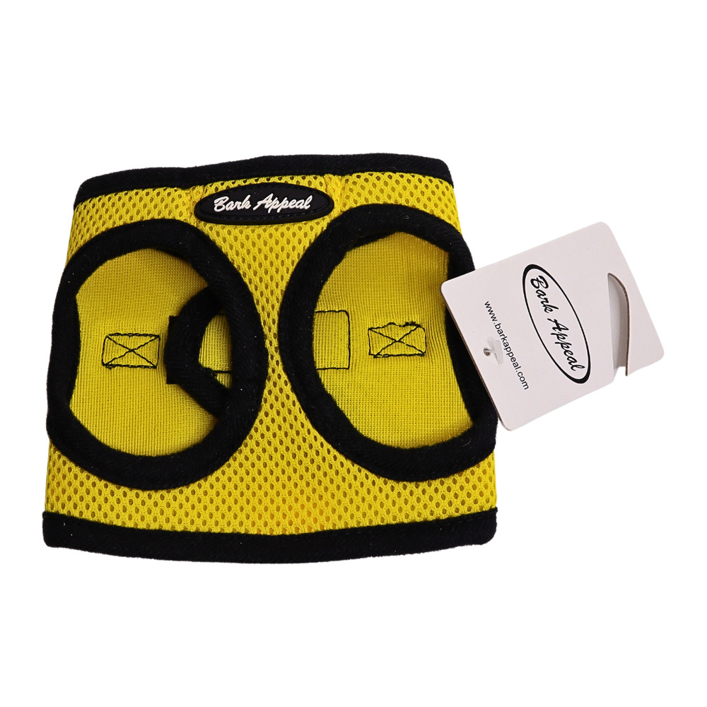 Bark Appeal Solid Mesh EZ Wrap Yellow Dog Harness - XXS